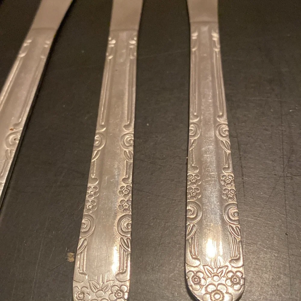 VTG 4 pieces flatware stainless steel butter knives replacement